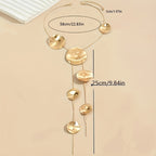 Layered Disc Necklace for Women | Adjustable Textured Metal Pendant