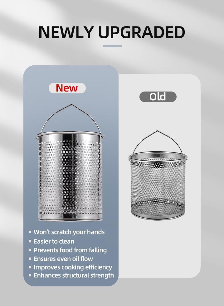 Stainless Steel Oil Strainer Pot with Lid | 67oz Large Capacity Grease Container | 304 Food-Grade Steel