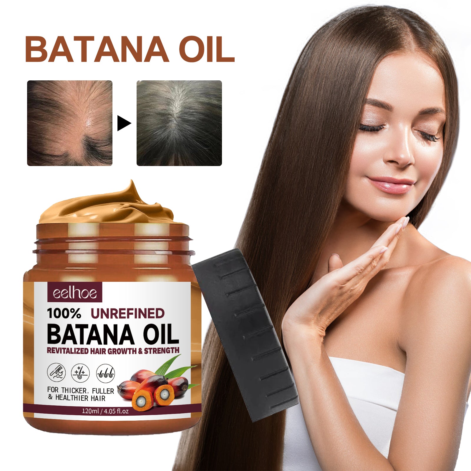 Batana Oil Deep Conditioning Treatment – Thicker, Stronger & Shinier Hair | All Hair Types