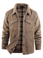 Men's Snap Button Denim Jacket – 95% Polyester, Western Style & Pocketed