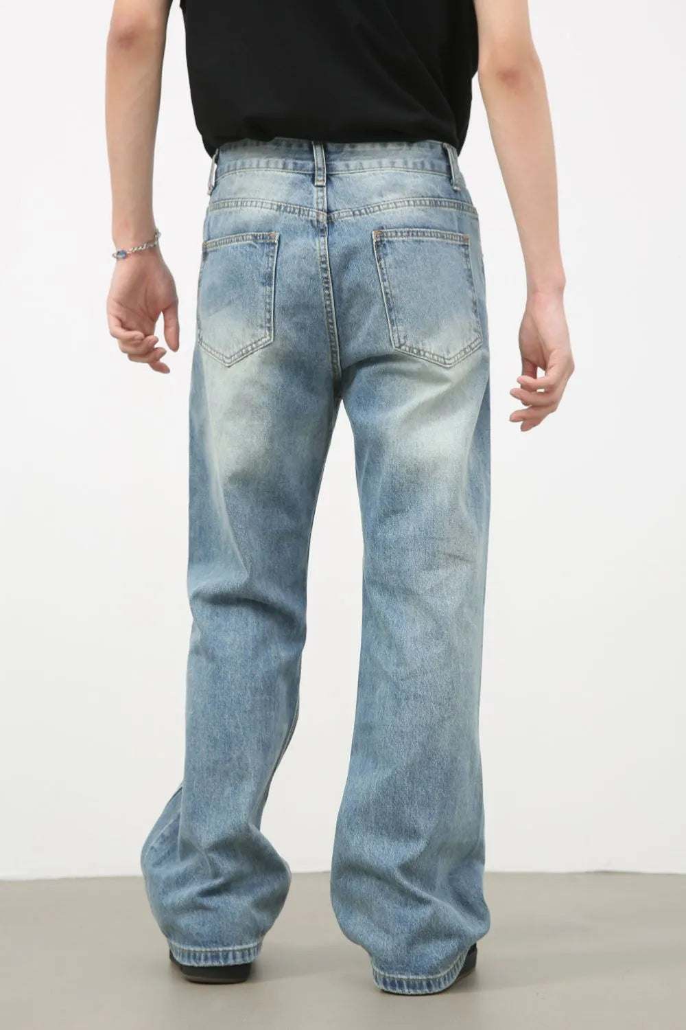 Men's Distressed Jeans | Classic Fit | Cotton Blend | Vintage Denim