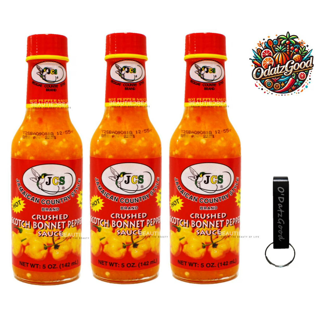 JCS Crushed Scotch Bonnet Pepper Sauce, 1 Pcs - 4 Pack 5 oz – Fiery Jamaican Hot Sauce