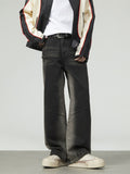 Men's Wide-Leg Jeans – Washed Cotton Blend with Slight Stretch