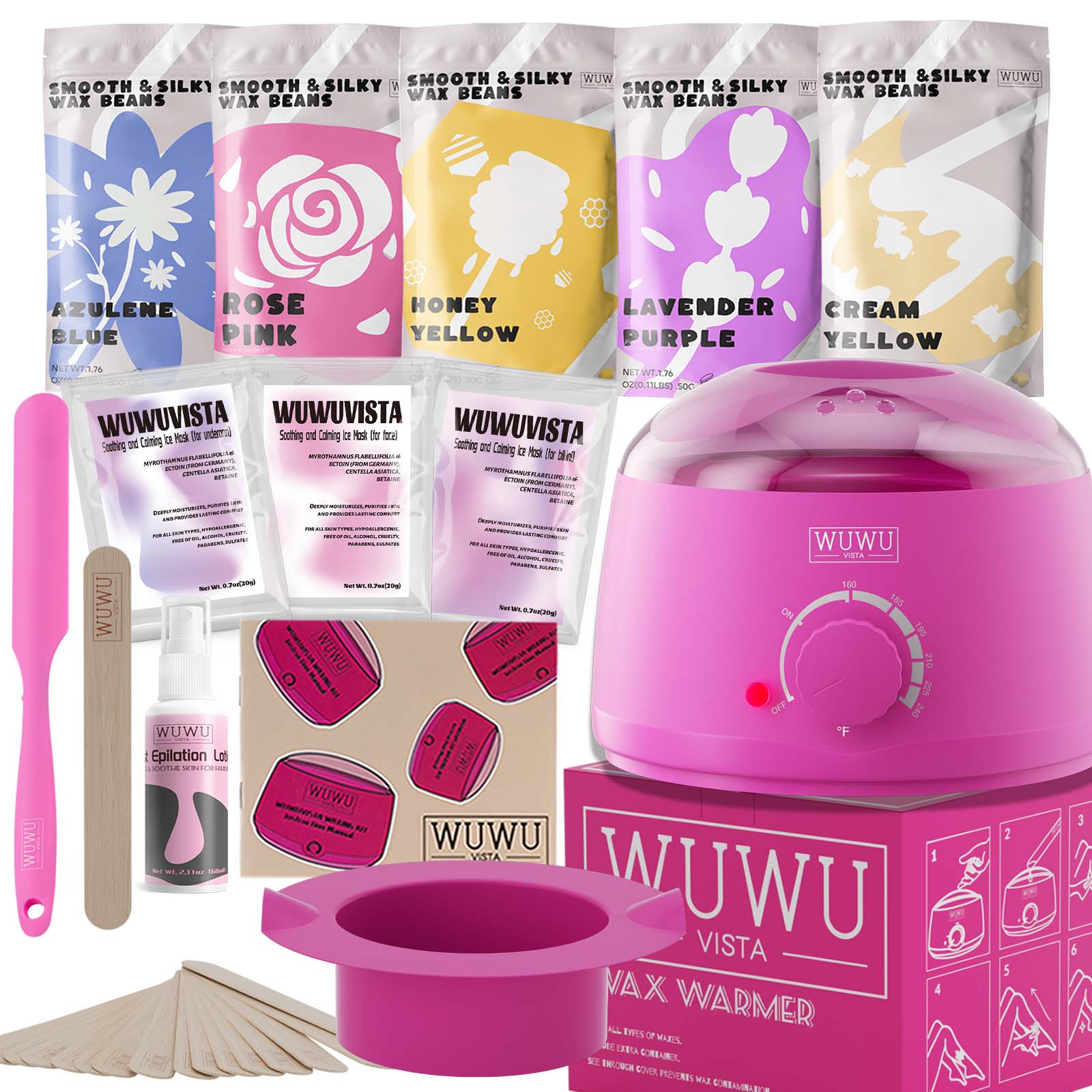 At-Home Waxing Kit – 23-Piece Professional Hair Removal Set with Wax Warmer