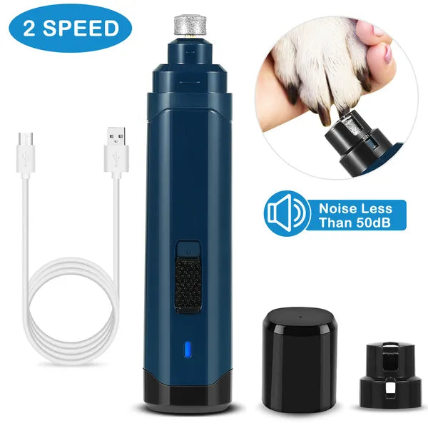 Quiet Dog Nail Grinder – USB Rechargeable, 2-Speed