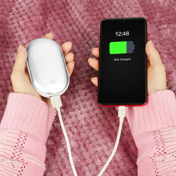 Rechargeable Hand Warmer & Power Bank - 5000mAh Portable Pocket Heater