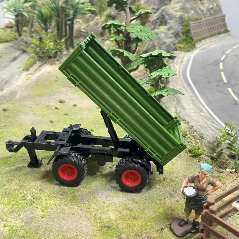 16.5 Inches/42Cm Large Farm Tractor Toys with Trailer, Realistic Farm Tractor Set for Christmas Birthday Gift