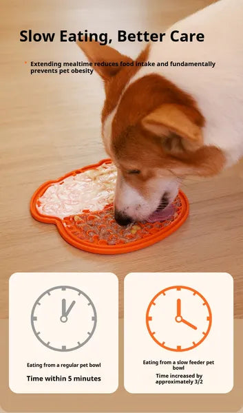 Slow Feeder Lick Mat for Dogs & Cats – Suction Cup Silicone Mat