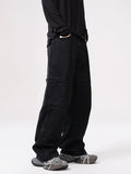 Men's Wide-Leg Jeans | 100% Cotton, Drawstring Waist & Pockets