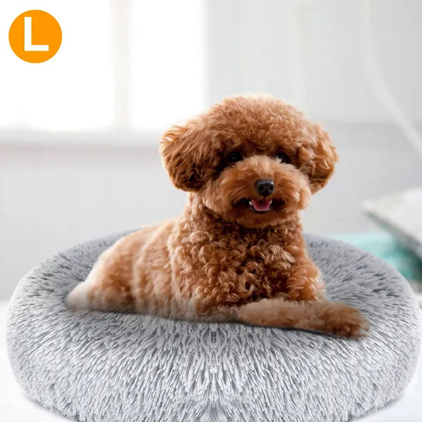 Luxury Plush Dog Bed – Soft Fleece Sofa with Cozy Nest Design, Large
