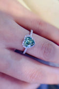 1-Carat Moissanite Heart Ring – 925 Sterling Silver, Platinum-Plated