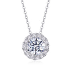2 Carat Moissanite Pendant Necklace – Sterling Silver | Diamond Alternative for Women