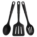 Mainstays 3-Piece Kitchen Utensil Set | Nylon Slotted Spatula, Slotted Spoon & Solid Spoon | Heat Resistant to 450°F