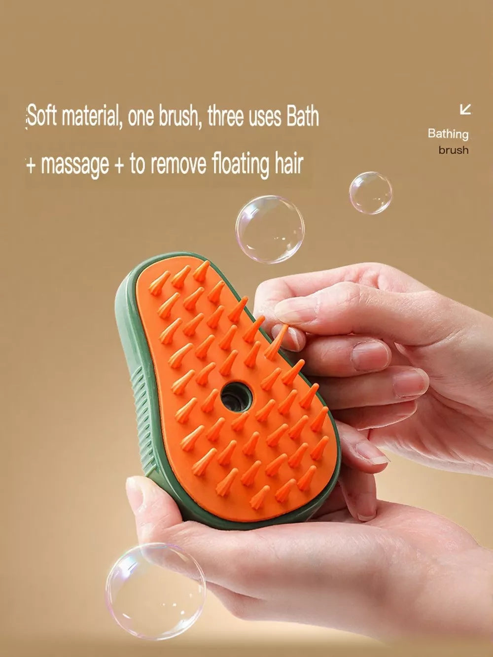 Gentle Silicone Bristle Pet Shower Brush | Massage Bath Scrubber for Dogs & Cats
