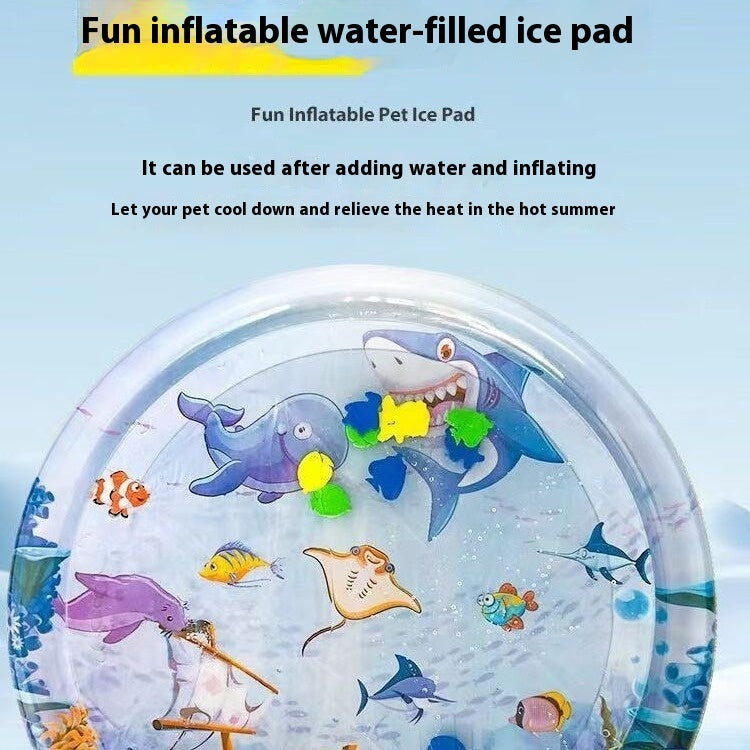 Inflatable Cooling Pet Water Bed & Ice Pad Mat for Dogs & Cats