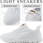 Women's Knit Slip-On Walking Sneakers | Memory Foam Lightweight Casual Shoes