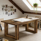 Industrial Executive Computer Desk | Minimalist Writing & Workstation Table for Home Office
