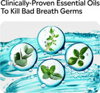 Ultraclean Oral Care Antiseptic Mouthwash, Everfresh Technology to Help Fight Bad Breath, Gingivitis, Plaque & Tartar, Ada-Accepted Tartar Control Oral Rinse, Cool Mint, 1 L