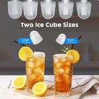 Portable Countertop Ice Maker Machine - 26 lbs Daily, 2 Ice Sizes, Self-Cleaning - Black/Green