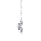 1 Carat Moissanite Pendant Necklace | Sterling Silver Four Leaf Clover