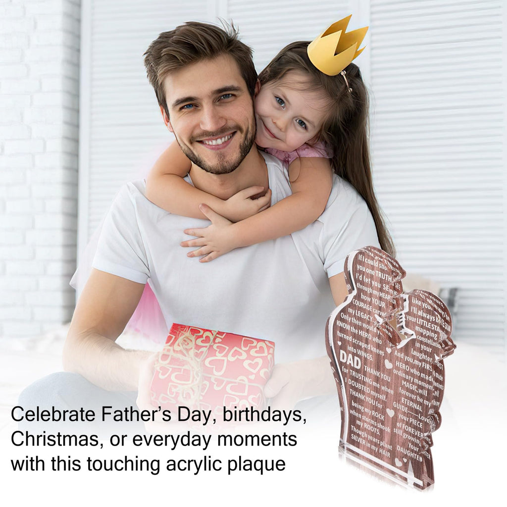 Dad Daughter Acrylic Plaque - Heartfelt Father's Day Gift from Daughter
