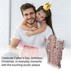 Dad Daughter Acrylic Plaque - Heartfelt Father's Day Gift from Daughter