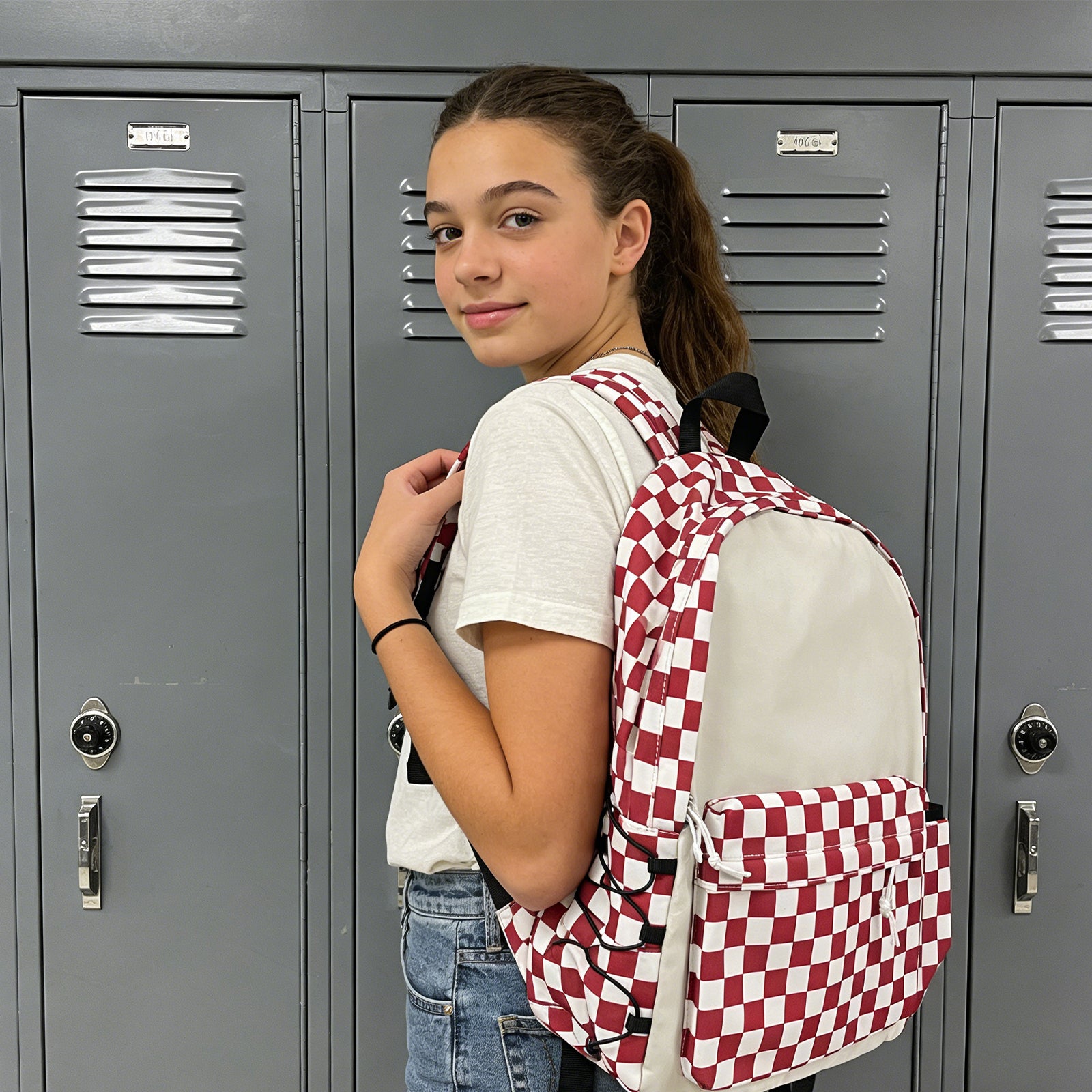 Classic Plaid Backpack - Durable School & Travel Daypack with Laptop Compartment