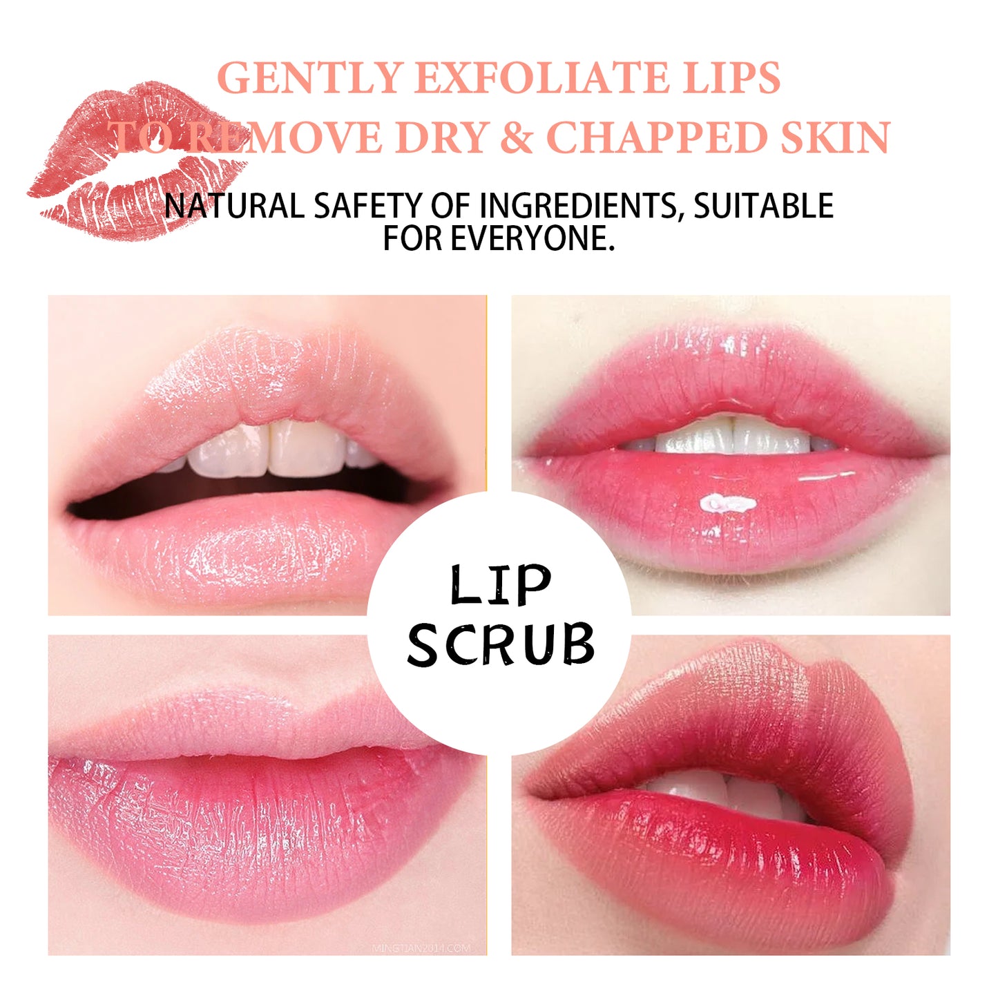 Strawberry Lip Scrub – Exfoliating Sugar Treatment for Soft, Smooth, Kissable Lips