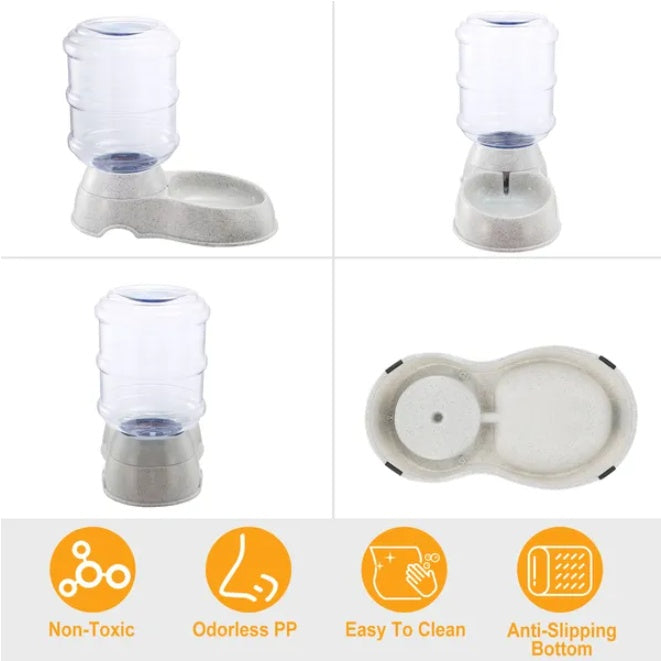 Automatic Gravity Pet Water Dispenser - 2.8L No-Spill Dog & Cat Waterer with Anti-Slip Base
