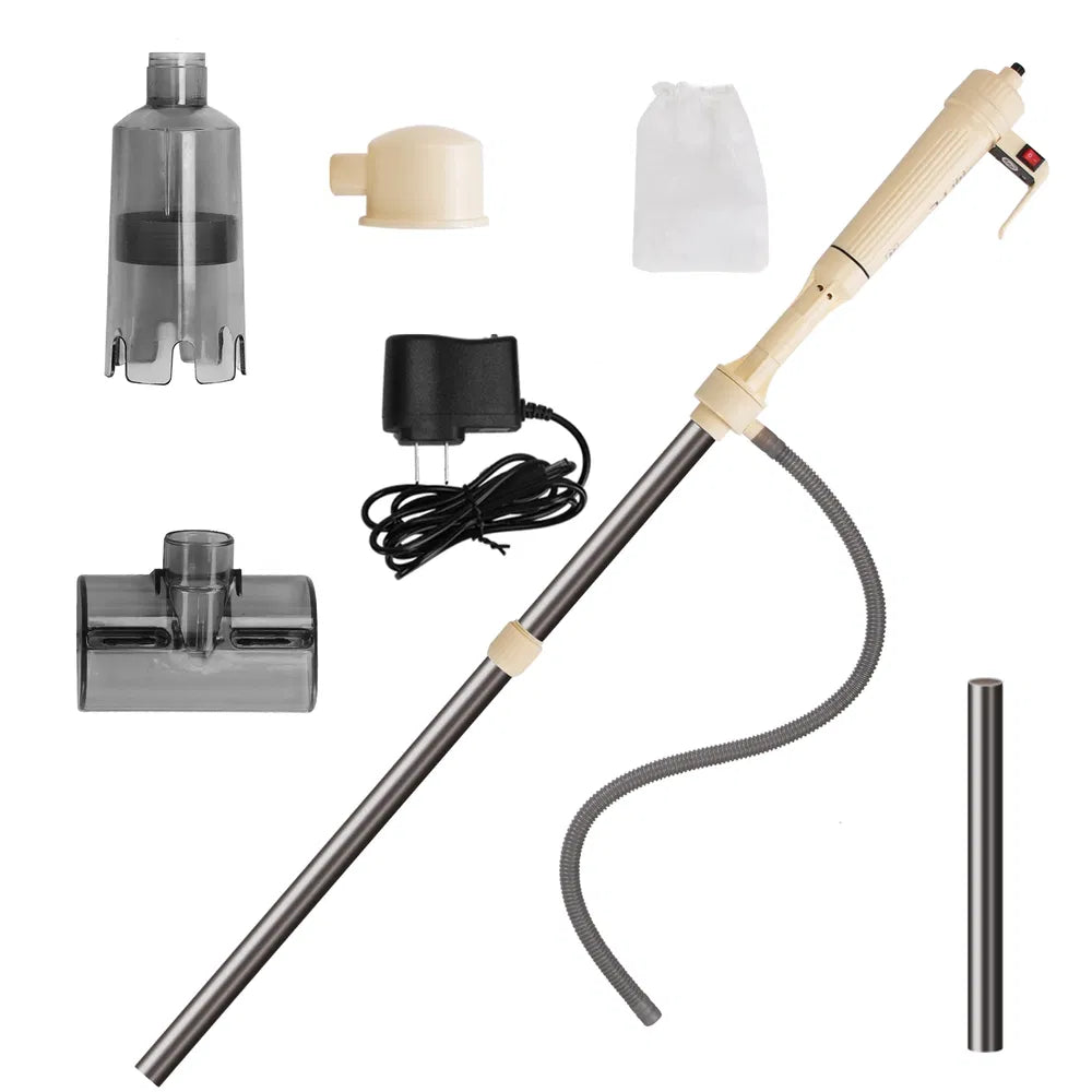 Electric Aquarium Gravel Cleaner – Automatic Fish Tank Vacuum with Adjustable Length