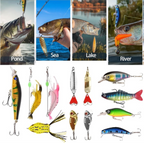 PLUSINNO Fishing Advent Calendar | 24-Day Fishing Lure Gift Set for Men & Boys | Christmas Gift