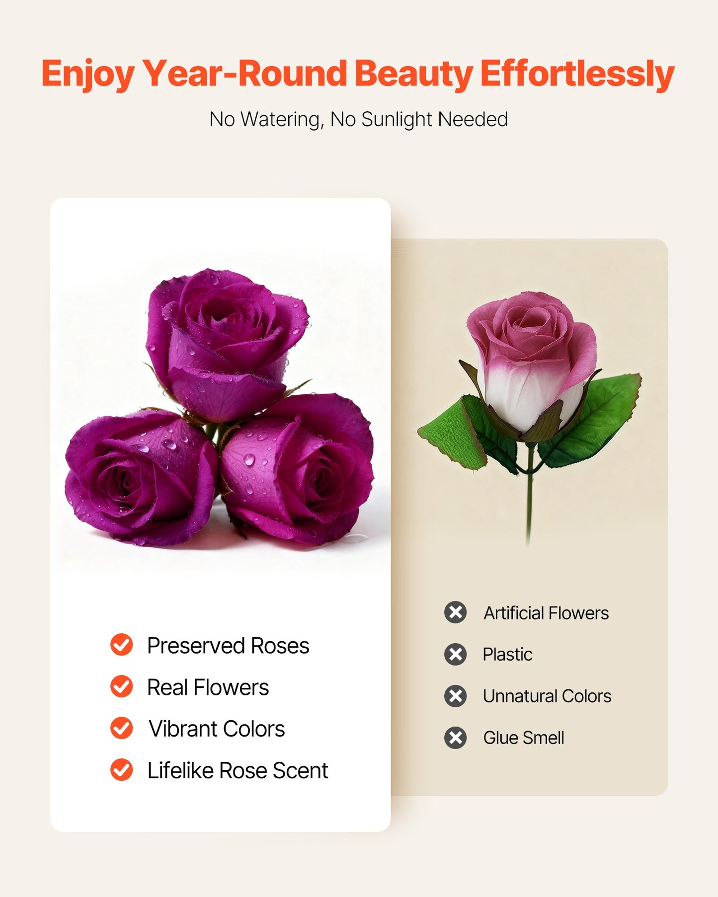 Preserved Rose Heart Box - 27 Real Eternal Roses, Luxury Forever Flowers Gift for Her
