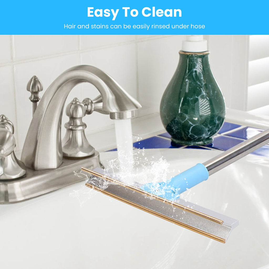 Extendable Pet Hair Remover Rake - 54" Telescopic Copper Blade for Furniture, Carpet & Upholstery