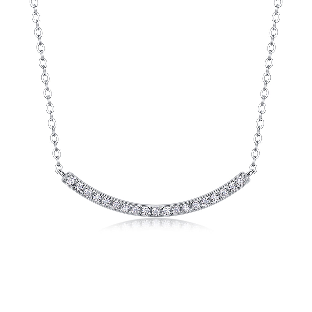 Moissanite Pendant Necklace | S925 Sterling Silver Platinum Plated