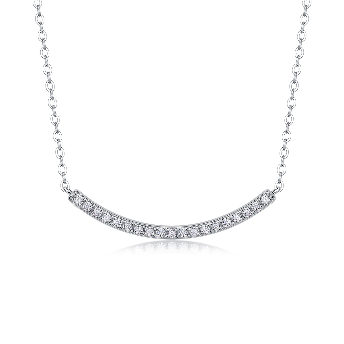 Moissanite Pendant Necklace | S925 Sterling Silver Platinum Plated