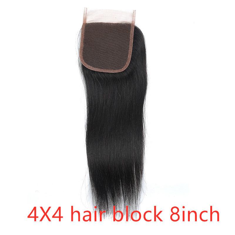 4x4 Human Hair Lace Closure - Straight Wave Natural Color