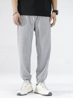 Men's Drawstring Joggers – Soft Cotton Blend Relaxed Fit