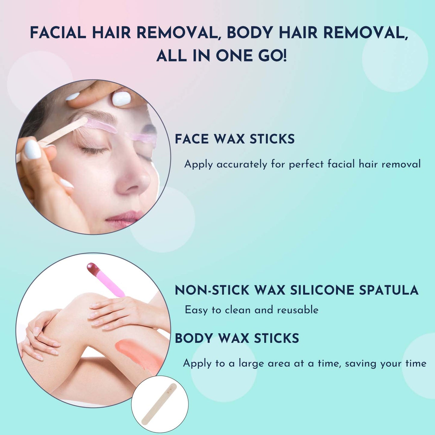 Professional Waxing Kit with Warmer - 79 Piece Hair Removal Set for Face, Body & Bikini