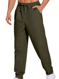 Men's Plus Size Drawstring Joggers – Lightweight Polyester Sweatpants
