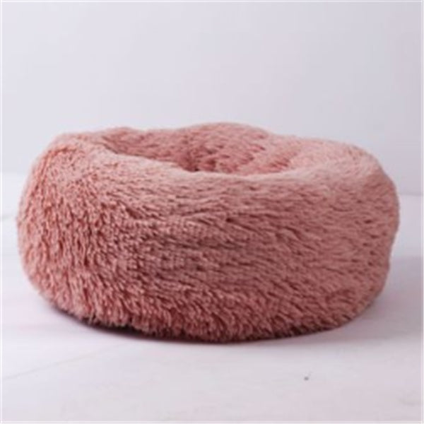 Plush Round Cat Bed – Ultra Soft Faux Fur Nest for Cats & Small Dogs