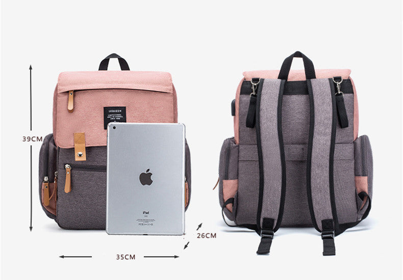 Multi-Pocket Diaper Bag Backpack - Large Capacity Travel Organizer for Moms