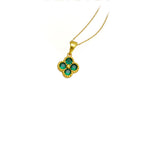 Lucky Four Leaf Clover Necklace | 24K Gold Plated Pendant & Adjustable Chain