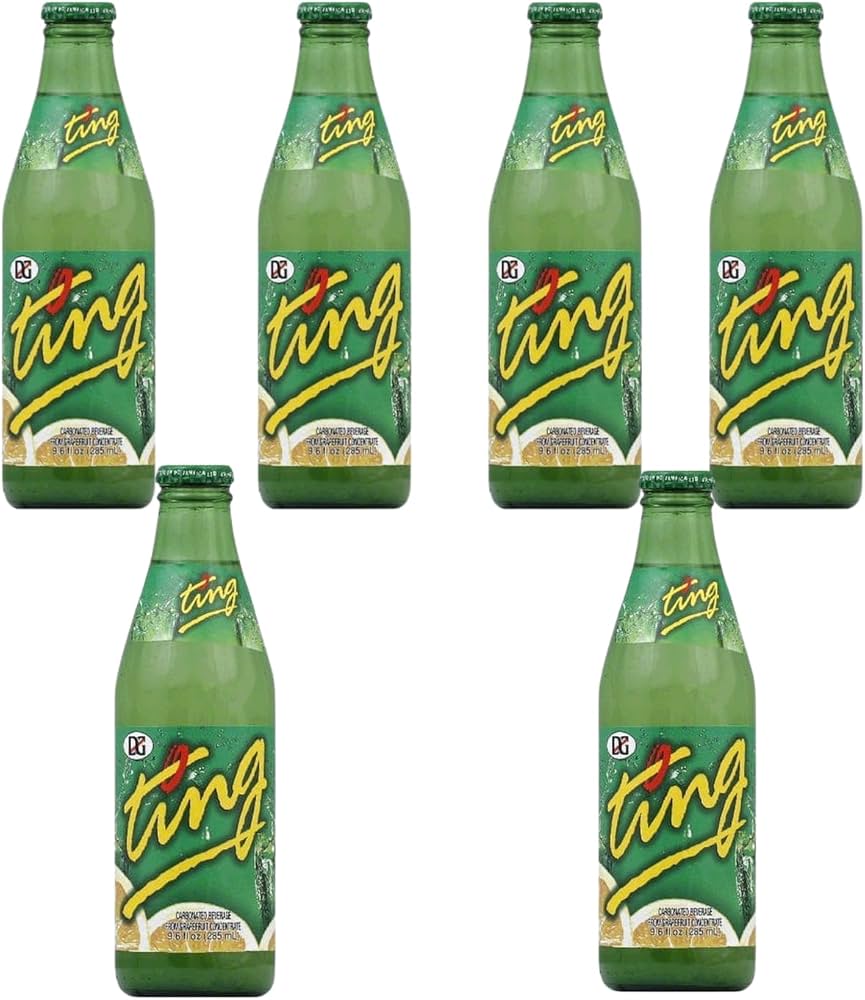 D&G Jamaican Ting Grapefruit Soda, 9.6 fl oz Glass Bottle 1 Bottle to 12 Pack – Authentic Caribbean Soda