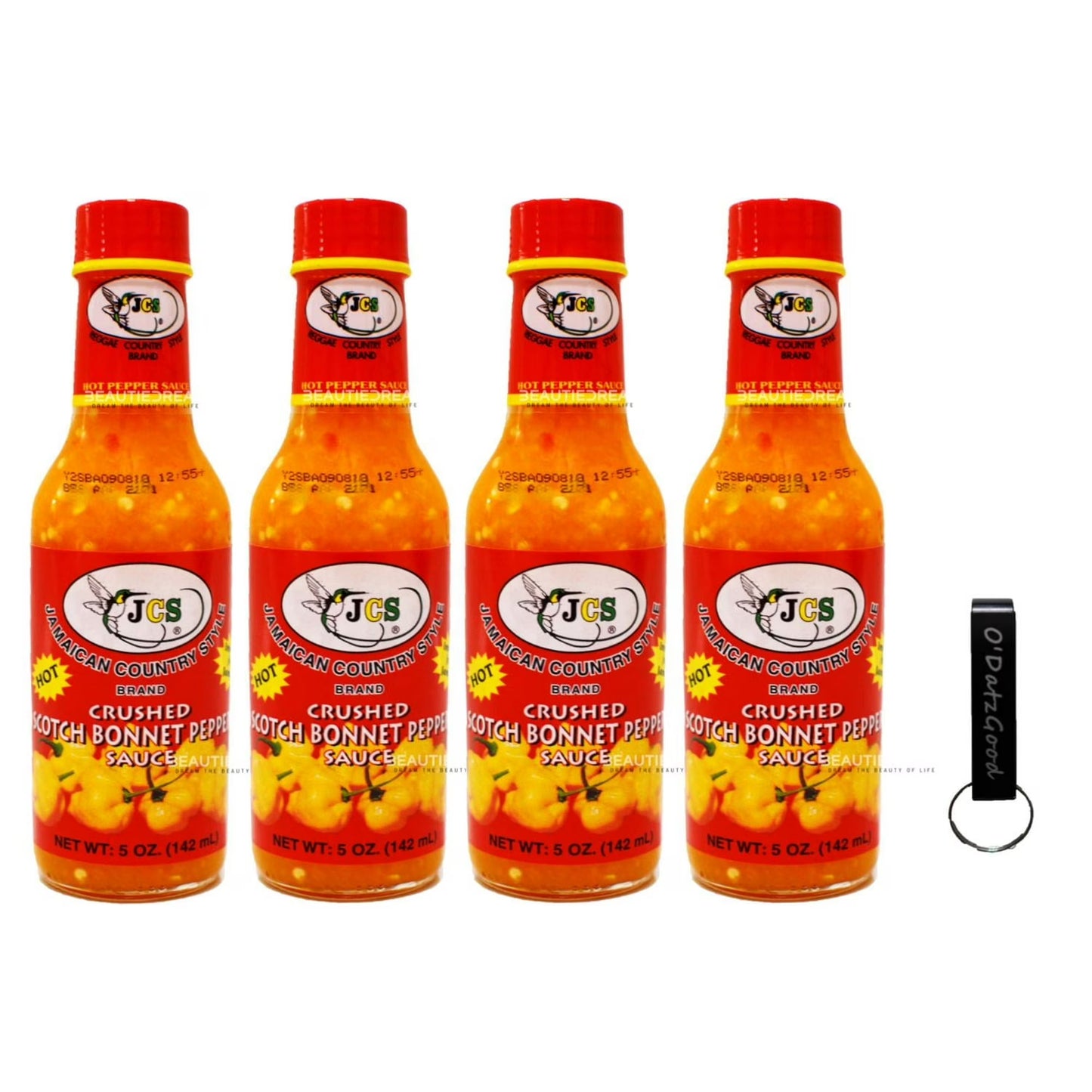 JCS Crushed Scotch Bonnet Pepper Sauce, 1 Pcs - 4 Pack 5 oz – Fiery Jamaican Hot Sauce
