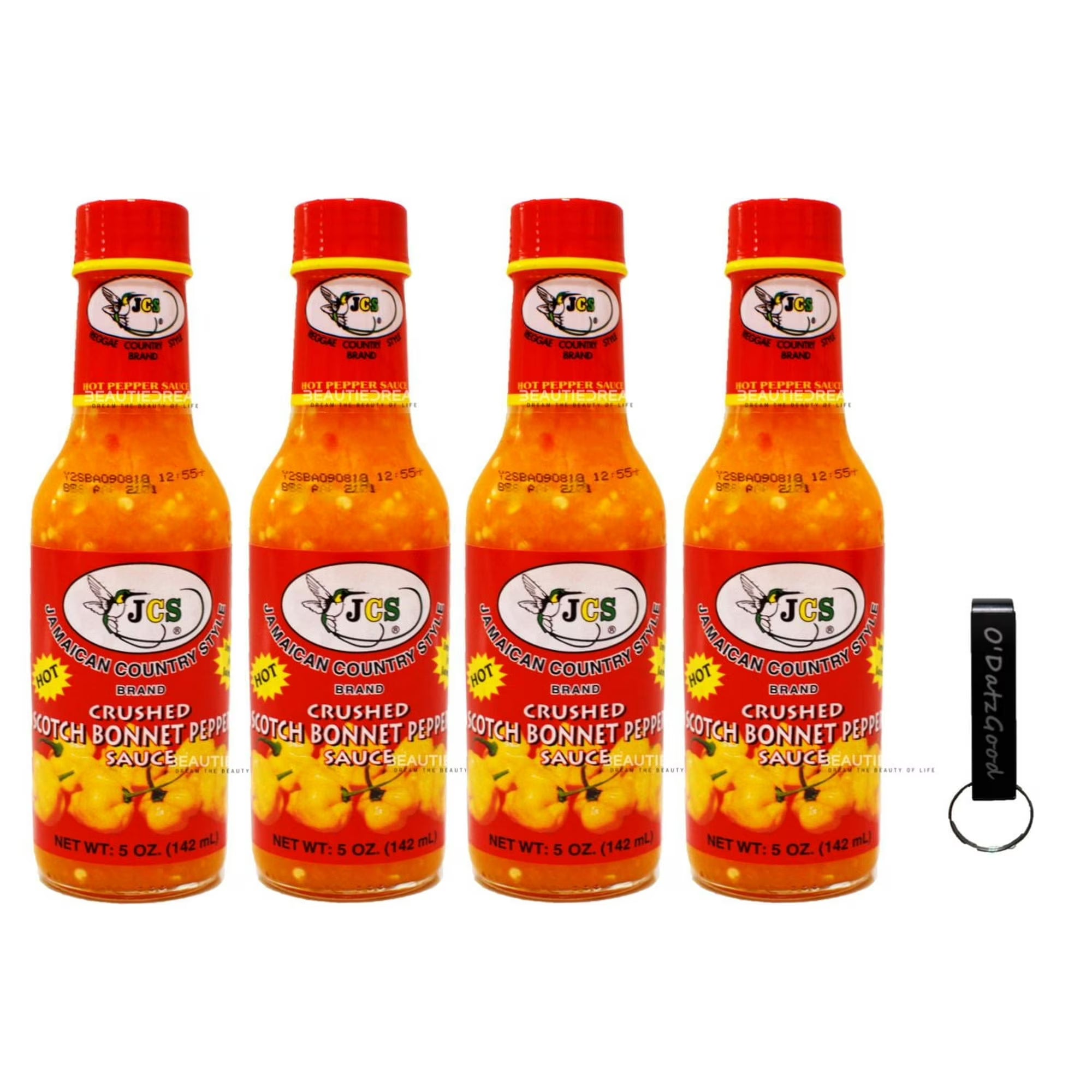 JCS Crushed Scotch Bonnet Pepper Sauce, 1 Pcs - 4 Pack 5 oz – Fiery Jamaican Hot Sauce