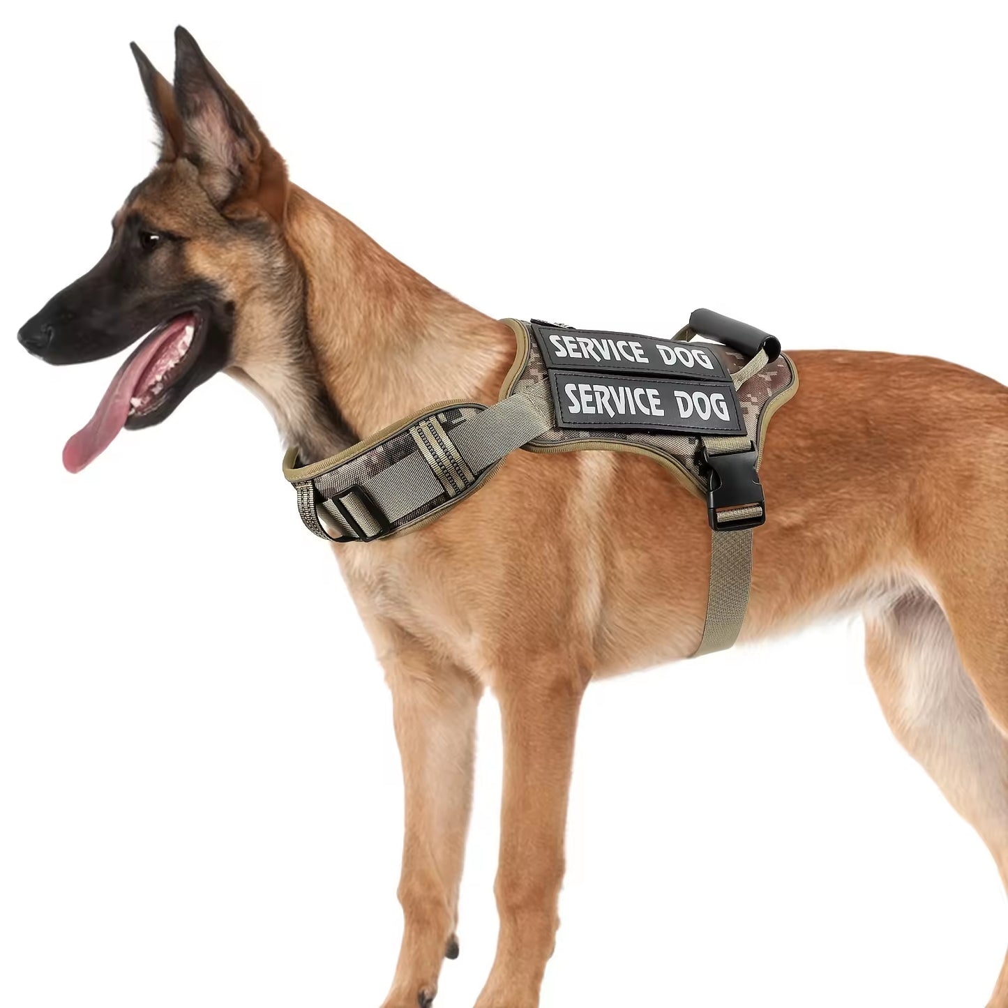No-Pull Tactical Dog Harness with Handle – Reflective, Adjustable Service Dog Vest for Training & Control