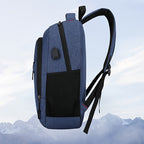 Large Capacity Laptop Backpack - Water-Resistant Oxford Cloth with Tablet Compartment