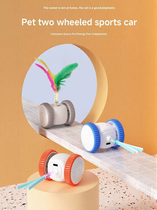 Interactive Self-Rotating Feather Pet Chase Toy | Electric Cat & Dog Toy