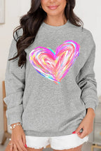 Cozy Heart Drop-Shoulder Sweatshirt – Valentine's Gift for Her