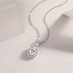 Moissanite Pendant Necklace | 1 Carat Oval Cut | S925 Sterling Silver